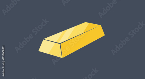Stylized illustration of a shiny gold bar on a dark background, representing wealth, investment, and financial security.