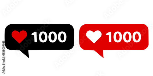 1000 Likes Speech Bubble Icon Set
1000いいね吹き出しアイコンセット
