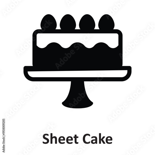 Sheet Cake Vector Icon which can easily modify or edit