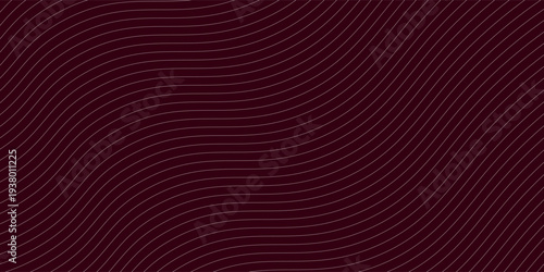 Abstract burgundy color background with waves for banner. Medium simple banner size.
