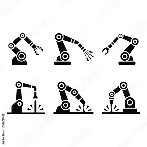 Advanced Industrial Robotic Arms Automating Manufacturing Welding and Assembly Processes