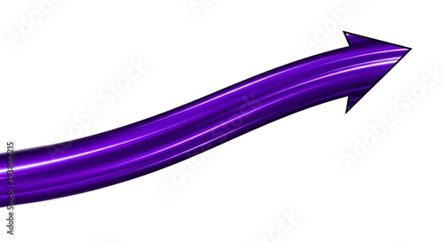 Purple arrow with light streaks, abstract background element