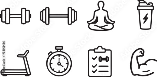 A comprehensive collection of line icons representing diverse aspects of travel, tourism, and vacation experiences.