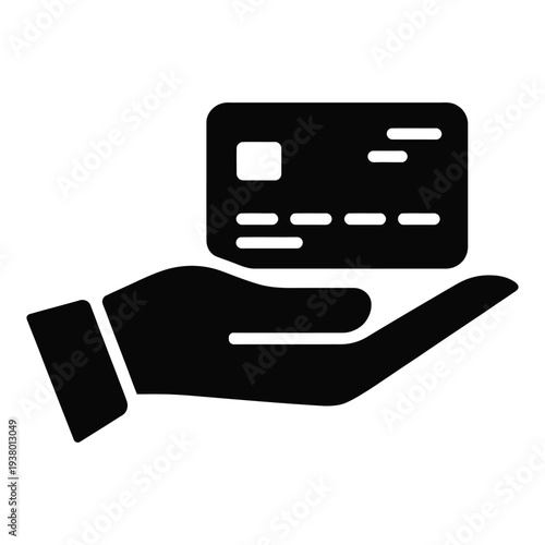 Human hand holding a credit card for secure digital payment transactions