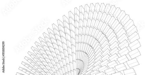 abstract geometric modular surface 3d