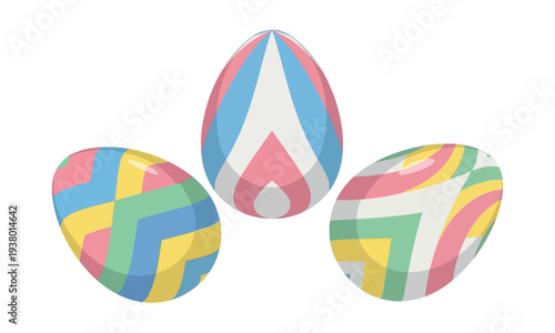 Vibrant easter eggs decorated for easter sunday celebrations