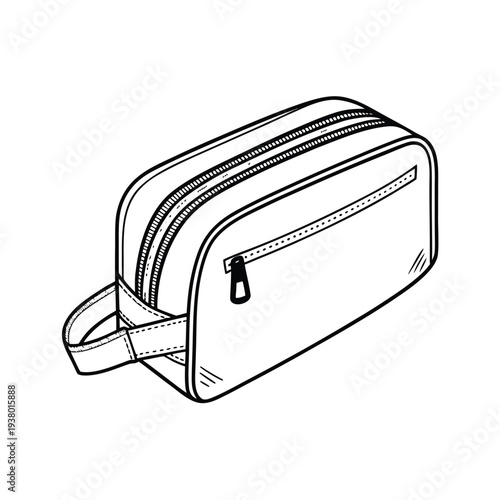 Vector illustration of a toiletry bag