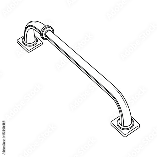 Vector grab bar handle