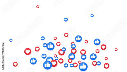 like and love social media background