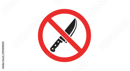 No Knife Sign: A Symbol of Safety and Prohibition.