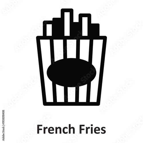 French Fries Vector Icon which can easily modify or edit