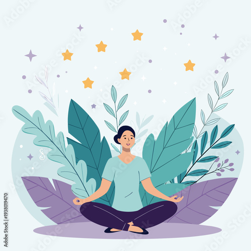 yoga in lotus position