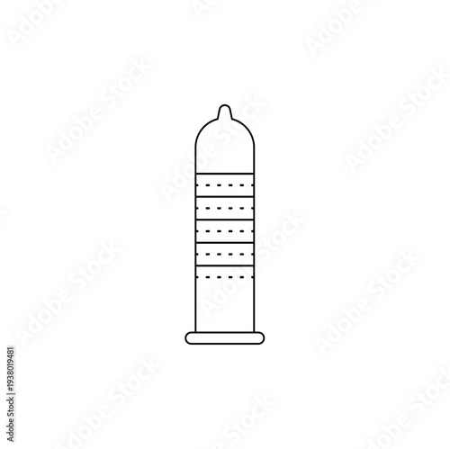 Condom outline icon symbol. Vector illustration 