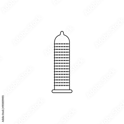 Condom outline icon symbol. Vector illustration 