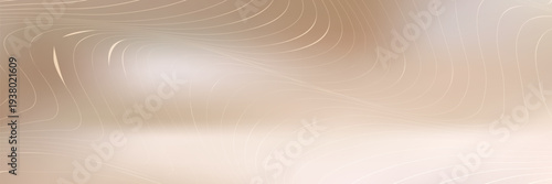 Abstract gradient texture with gentle curves in neutral beige tones, creating sophisticated atmosphere for cosmetic branding and elegant design projects.