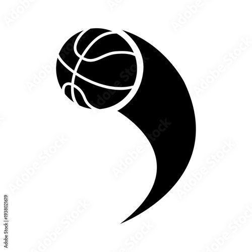 Basketball icon vector. Three pointer Illustration sign. Throwing the ball symbol or logo.