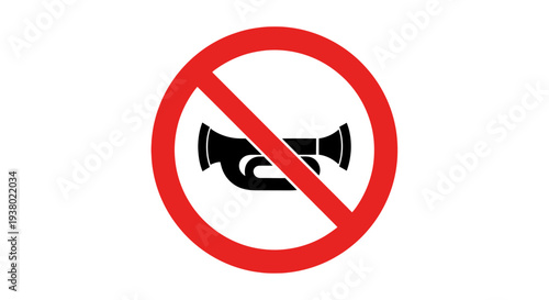 No Honking Sign: A Universal Symbol for Silence and Quiet Zones.