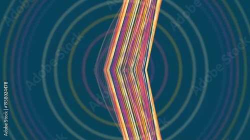 Vibrant Striped Pattern on Dark Background.