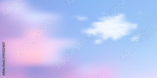 Abstract gradient sky backdrop featuring soft cloud patterns in pastel blue, purple, and pink hues, ideal for minimalist designs, banners, and dreamy aesthetic backgrounds.