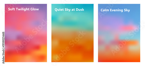 Abstract gradient background with soft blue and pastel hues creating a dreamy sky effect. Light color transitions blend seamlessly for elegant backdrop designs.