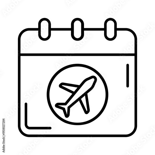 Departure date icon vector. Departure time Illustration sign. Flight schedule symbol or logo.