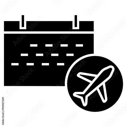Departure date icon vector. Departure time Illustration sign. Flight schedule symbol or logo.