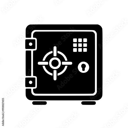 Safe Vault Security Icon Vector Money Protection Bank Safe Symbol