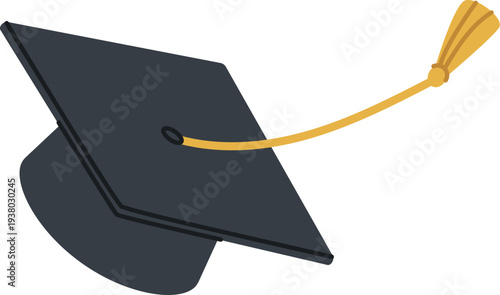 Graduation Cap With Swinging Tassel Flat