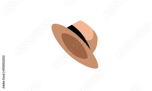 Light Brown Panama Hat with Black Band for Summer Fashion