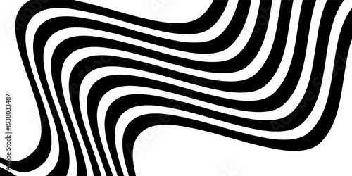 Abstract perspective line wave stripes with 3d dimensional effect.