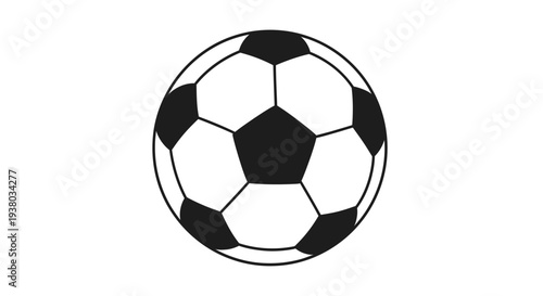 Classic Black and White Soccer Ball.