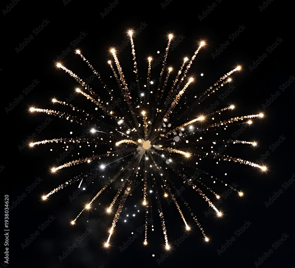 Obraz premium Bright sparkling confetti lights scattered across dark background, festive and eye-catching