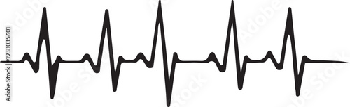 An electrocardiogram reading showing a normal heart rhythm pattern on a white background