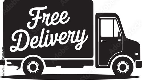Delivery truck icon. Free delivery. Vector icon isolated on white background