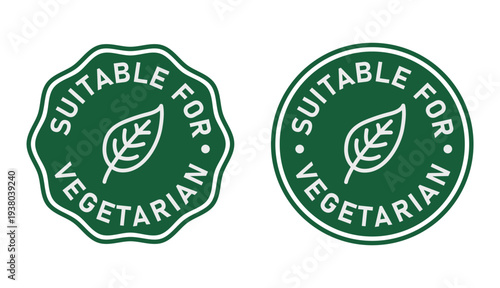 Vegetarian Certification Stamp Suitable for Vegetarian Rubber Stamp Logo Icon Vector
