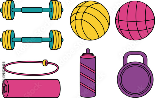 Working Out Day Fitness Activity Concept. Daily Workout Exercise Training Routine. Fitness Workout Day Healthy Lifestyle. Gym Workout Training Activity Concept. Exercise Training For Active Lifestyle