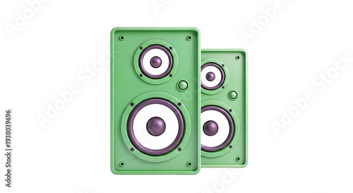 Two Green Speakers