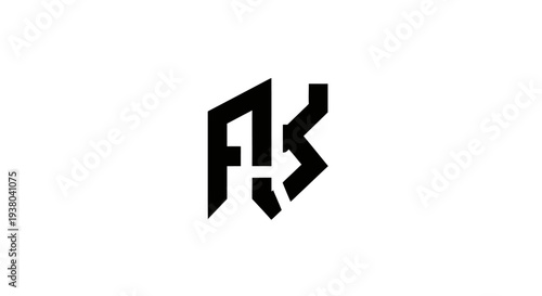 Black letters AS on white background.