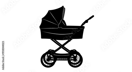 Baby Stroller with Wheels and Frame.