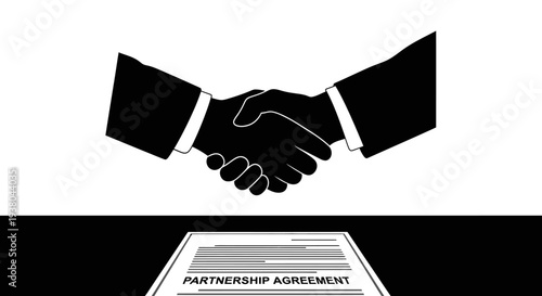 Business Partnership Handshake Agreement Concept.