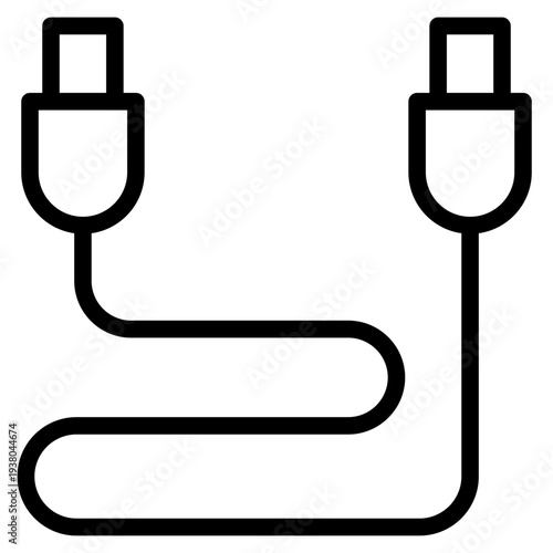 Data cable icon vector illustration.