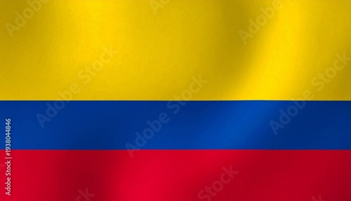 Colombia national flag with yellow, blue, and red stripes.