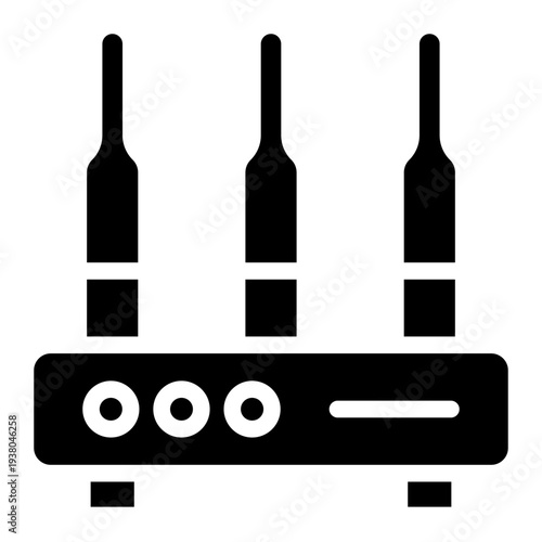 Router  icon glyph style vector illustration.