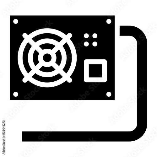 Power supply  icon glyph style vector illustration.