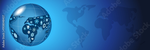 Corporate Blue Glass Globe Banner
