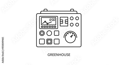 Greenhouse climate control panel device.