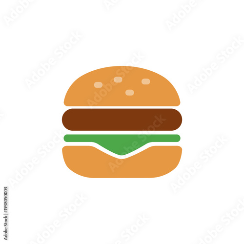 A delicious burger with lettuce and brown patty on sesame seed bun