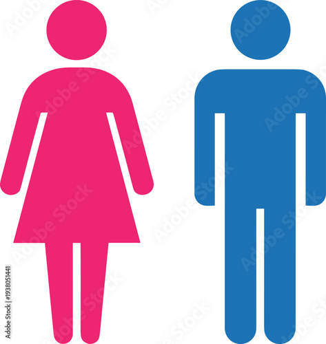 Male and female restroom symbols icon set gender sign toilet bathroom pictogram vector illustration isolated design