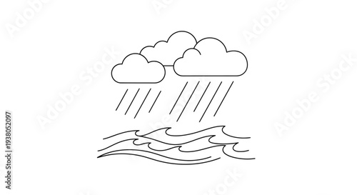 Rainy weather with stormy clouds.