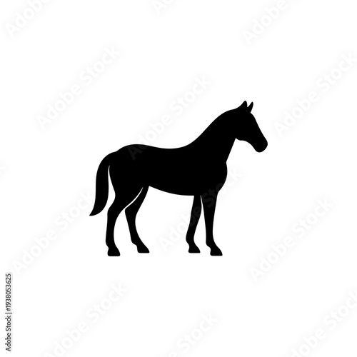  Horse black vector 
